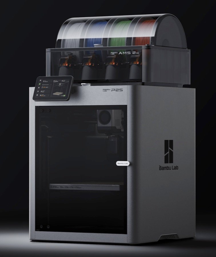 Bambu Lab P2S 3D-Drucker mit Multi-Material-System – Symbolbild für die eingesetzte Drucktechnik